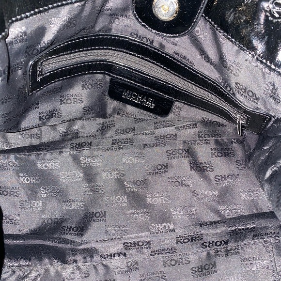 Michael Kors Black Patent Leather Bag - Picture 13 of 15